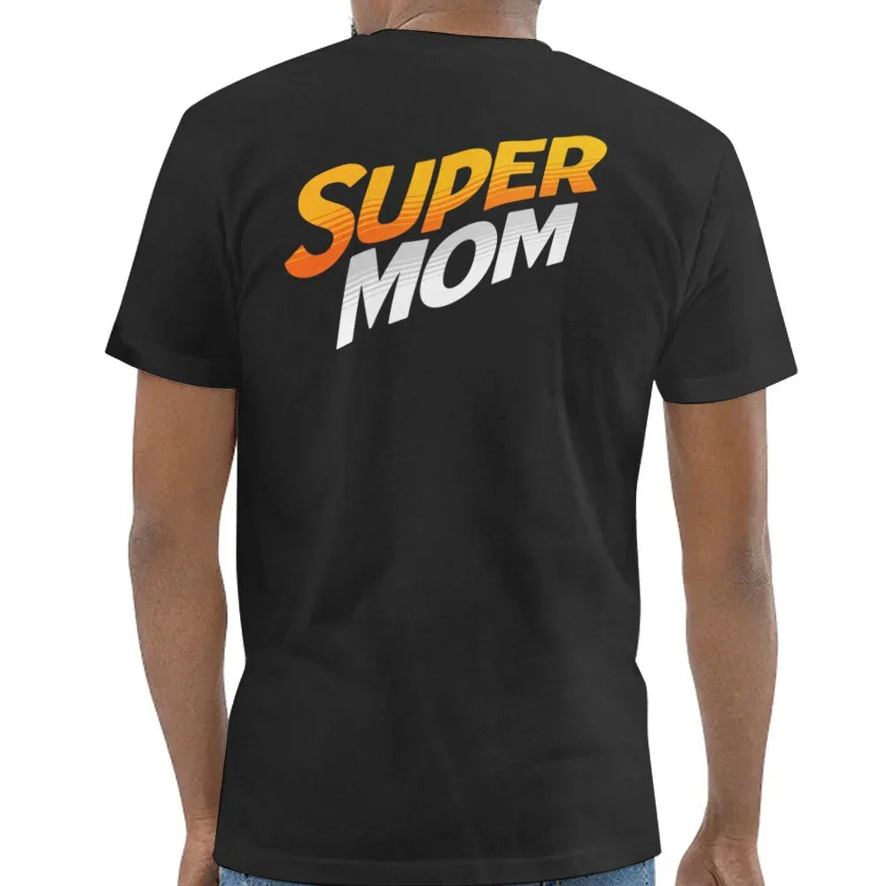 Super Mom Graphic Design Black T-Shirt product type