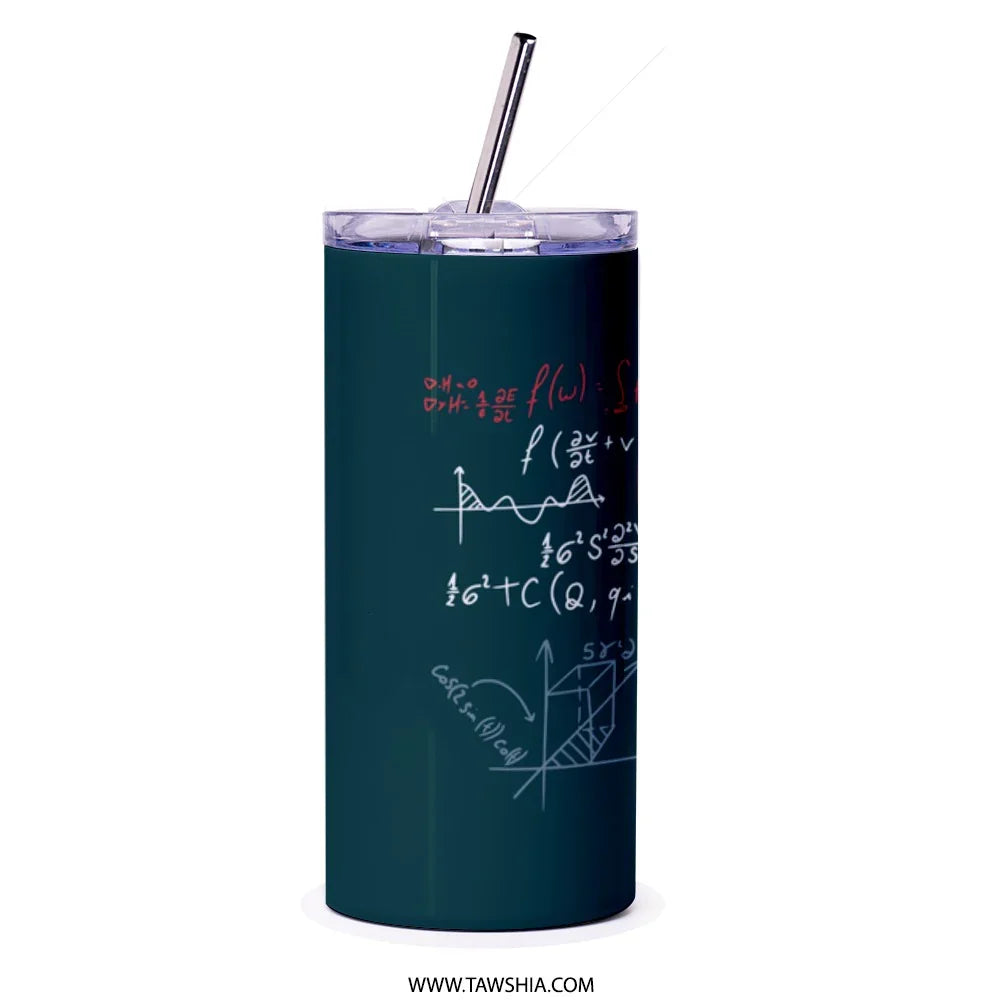 Math Equations Print Tumbler with Straw Product