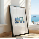 Train Wall Art, Kids Room Decor, Nursery Art, Childrens Wall Art, Playroom Decor, Steam Train Art, Boys Room Art, Kids Gift Idea - Tawshia