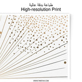 Abstract Burst Photographic Print, Minimalist Wall Art, Geometric Art Print, Modern Home Decor, Line Art, Dots Art - Tawshia