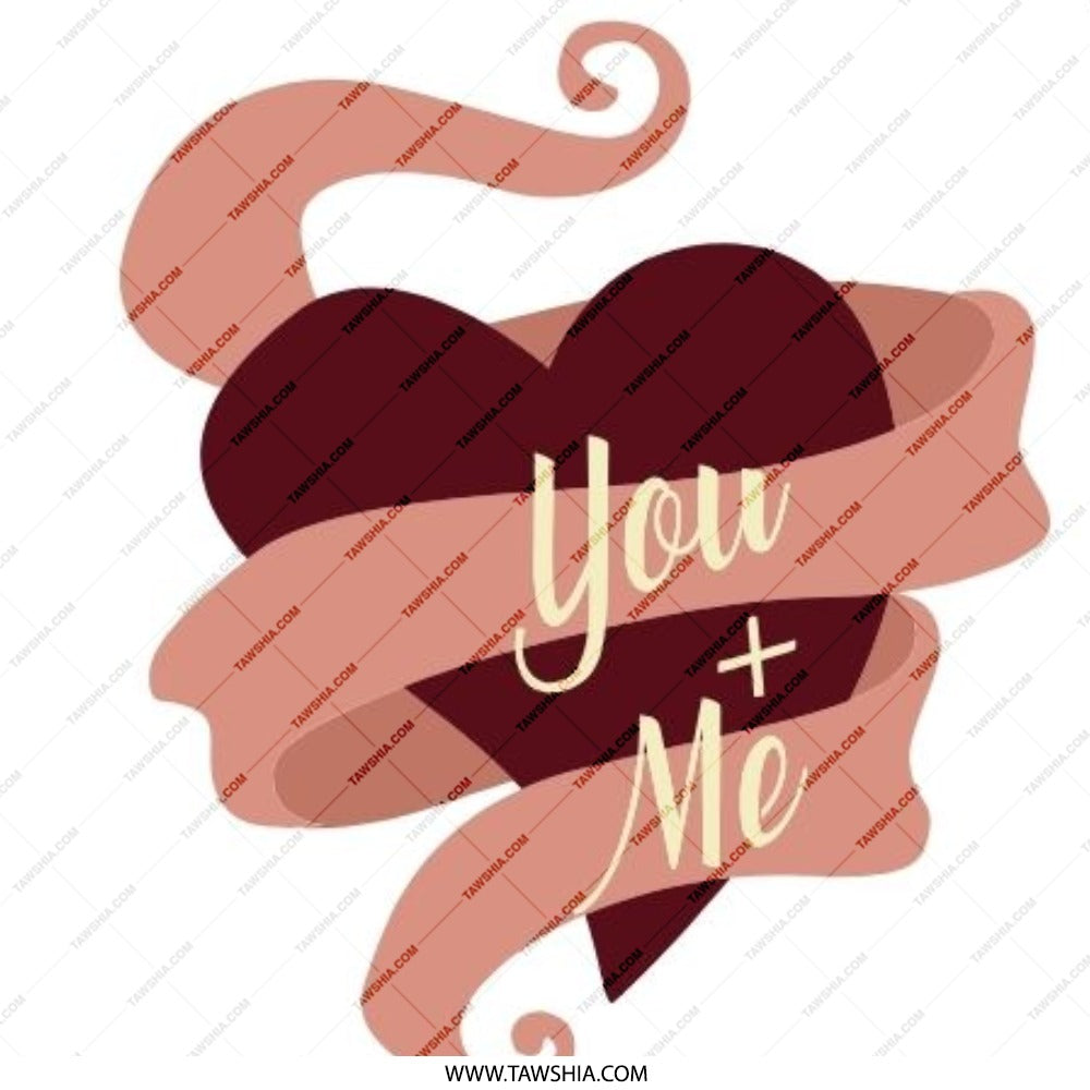 You and Me Heart Pinback Button, Romantic Gift, Cute Badge, Valentines Day Gift, Love Pin, Anniversary Present, Couple Gift - Tawshia