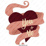 You and Me Heart Pinback Button, Romantic Gift, Cute Badge, Valentines Day Gift, Love Pin, Anniversary Present, Couple Gift - Tawshia