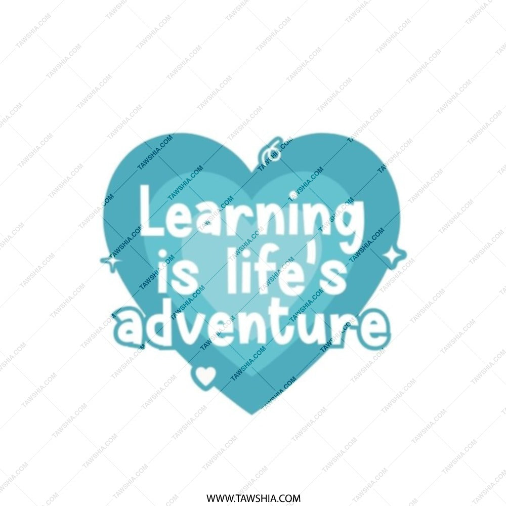 Learning is Life Adventure Pocket Mirror, Inspirational Message Gift, Positive Quote Mirror, Everyday Carry Mirror, Compact Mirror - Tawshia