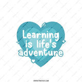 Learning is Life Adventure Pocket Mirror, Inspirational Message Gift, Positive Quote Mirror, Everyday Carry Mirror, Compact Mirror - Tawshia
