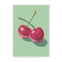 Cherry Photographic Print, Fruit Illustration, Kitchen Decor, Minimalist Art, Modern Wall Art, Food Photography, Pop Art Print, Summer Print - Tawshia