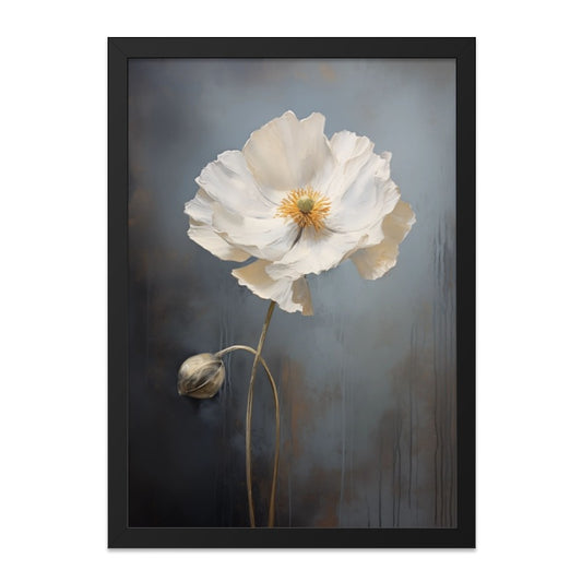 White Poppy Wall Art, Floral Print, Elegant Home Decor, Botanical Art, Flower Painting, Modern Art, Nature Art, Neutral Wall Decor - Tawshia