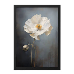 White Poppy Wall Art, Floral Print, Elegant Home Decor, Botanical Art, Flower Painting, Modern Art, Nature Art, Neutral Wall Decor - Tawshia