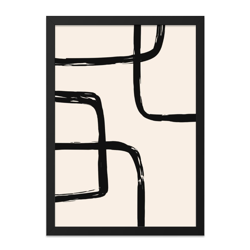 Abstract Line Wall Art, Minimalist Strokes Print, Modern Home Decor, Geometric Shapes Artwork, Brushstroke Painting, Contemporary Art Print - Tawshia
