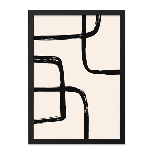 Abstract Line Wall Art, Minimalist Strokes Print, Modern Home Decor, Geometric Shapes Artwork, Brushstroke Painting, Contemporary Art Print - Tawshia