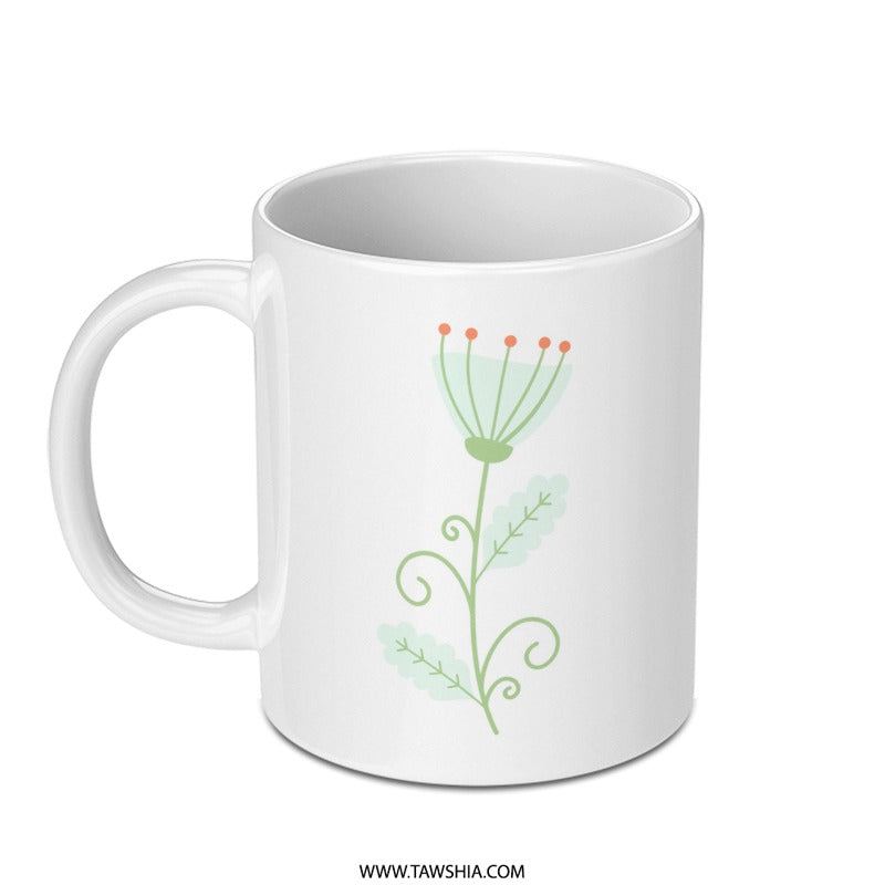 Floral Mug, Dandelion Mug, Botanical Mug, Flower Mug, Cute Mug, Coffee Mug, Tea Cup, Nature Mug, Plant Lover Gift, Unique Mug, Gift for Her - Tawshia