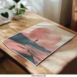Surreal Photographic Print, Man Under Giant Sun, Dreamscape Wall Art, Atmospheric Landscape, Abstract Photo Print, Home Decor - Tawshia