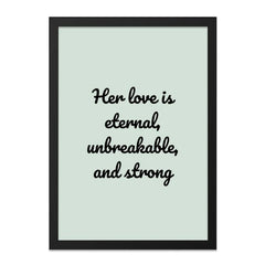 Eternal Love Wall Art, Unbreakable Love Print, Strong Love Decor, Inspirational Quote Wall Decor, Gift for Her, Home Decor Art - Tawshia
