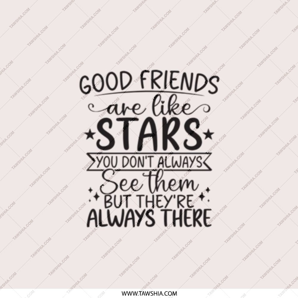 Good Friends Pocket Mirror, Like Stars Gift, Always There Mirror, Best Friend Present, Friendship Pocket Mirror, Compact Mirror - Tawshia