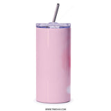 Bunny Tumbler, Cute Rabbit Tumbler, Pink Tumbler, Animal Tumbler, Flower Tumbler, Gift Idea, Tumbler with Straw, Drinkware, Kids Tumbler - Tawshia