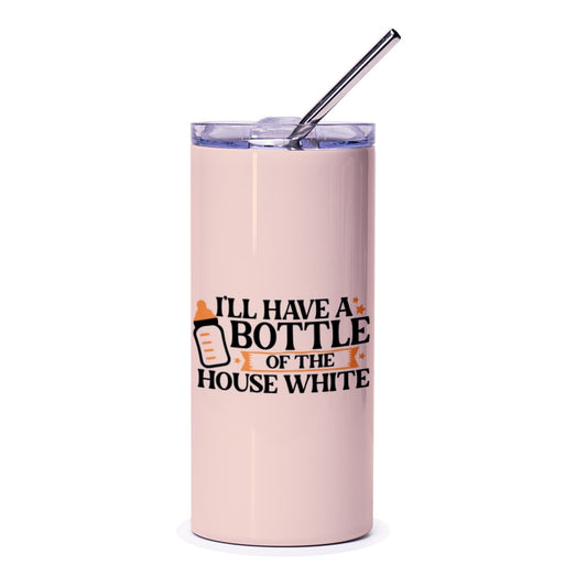 House White Wine Tumbler, Funny Wine Lover Gift, Baby Bottle Design, Wine Mom Tumbler, Unique Drinkware, Novelty Tumbler Cup - Tawshia