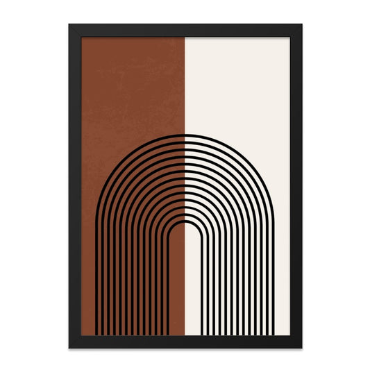 Modern Geometric Wall Art, Boho Rainbow Print, Minimalist Arch Decor, Abstract Home Decor, Stylish Wall Art - Tawshia