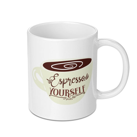 Espresso Yourself Mug, Coffee Lover Gift, Funny Coffee Mug, Motivation Mug, Caffeine Mug, Coffee Quote Mug, Unique Coffee Mug, Espresso Mug - Tawshia