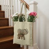 Cute Elephant Print Reusable Everyday Tote Bag product type