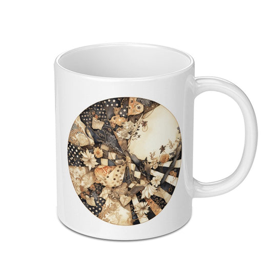 Floral Butterfly Mug, Vintage Insect Art Mug, Beautiful Botanical Mug, Unique Coffee Mug, Gift Idea (120) - Tawshia