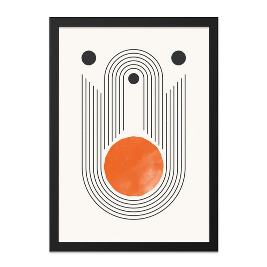 Abstract Wall Art Print, Geometric Poster, Boho Wall Decor, Modern Art Print, Minimalist Wall Art, Sun and Arches Design - Tawshia