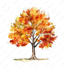 Autumn Tree Watercolor Mug, Fall Leaves Coffee Cup, Seasonal Drinkware, Artistic Mug, Gift Idea, Unique Design, Fall Decor SKU: MG10004203 - Tawshia