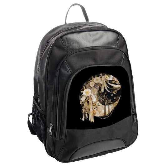 Floral Crescent Moon Backpack, Celestial Backpack, Aesthetic Backpack, Gift For Her, Star Backpack, Moon Design Backpack, Unique Backpack - Tawshia
