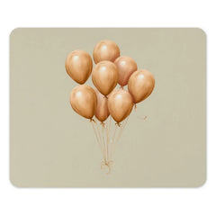 Balloons MousePad, Elegant Desk Decor, Office Gift Idea, Beige Aesthetic, Home Office Accessories, Computer Mat, Balloons Art Mouse Pad - Tawshia