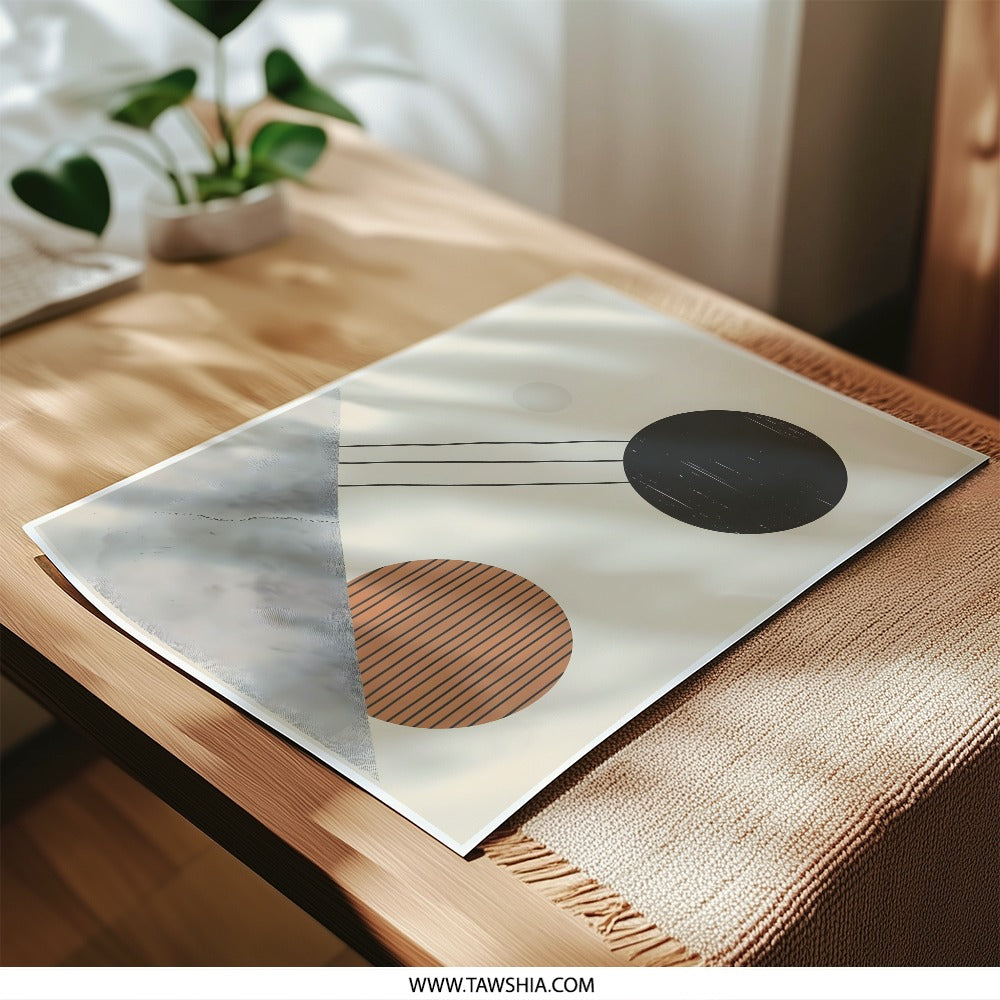 Abstract Photographic Print, Modern Art Print, Geometric Wall Art, Circle Art, Home Decor, Minimalist Art, Unique Gift Idea - Tawshia
