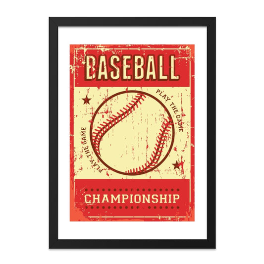 Baseball Wall Art, Championship Poster, Vintage Sports Decor, Play The Game Print, Man Cave Art, Gift for Baseball Fan, Retro Baseball Art - Tawshia