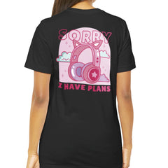 Sorry I Have Plans Cat Ears Headphones Shirt product type