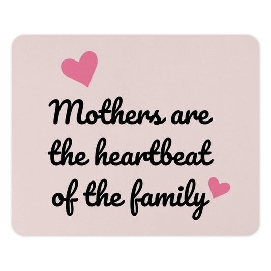 Mothers Heartbeat Mouse Pad, Family Gift, Mom Gift, Office Decor, Mothers Day, Heart Mousepad, Pink Decor, Desk Accessories - Tawshia