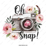 Oh Snap Camera Mug, Floral Photo Gift, Photographer Present, Cute Coffee Mug, Photography Lover Gift, Unique Camera Design Mug - Tawshia