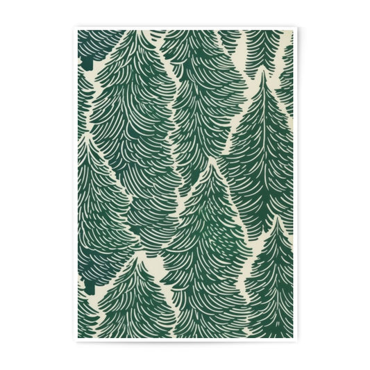 Evergreen Forest Photographic Print, Abstract Tree Art Print, Green Christmas Tree Wall Decor, Holiday Pine Tree Decor, Winter Forest Photo - Tawshia