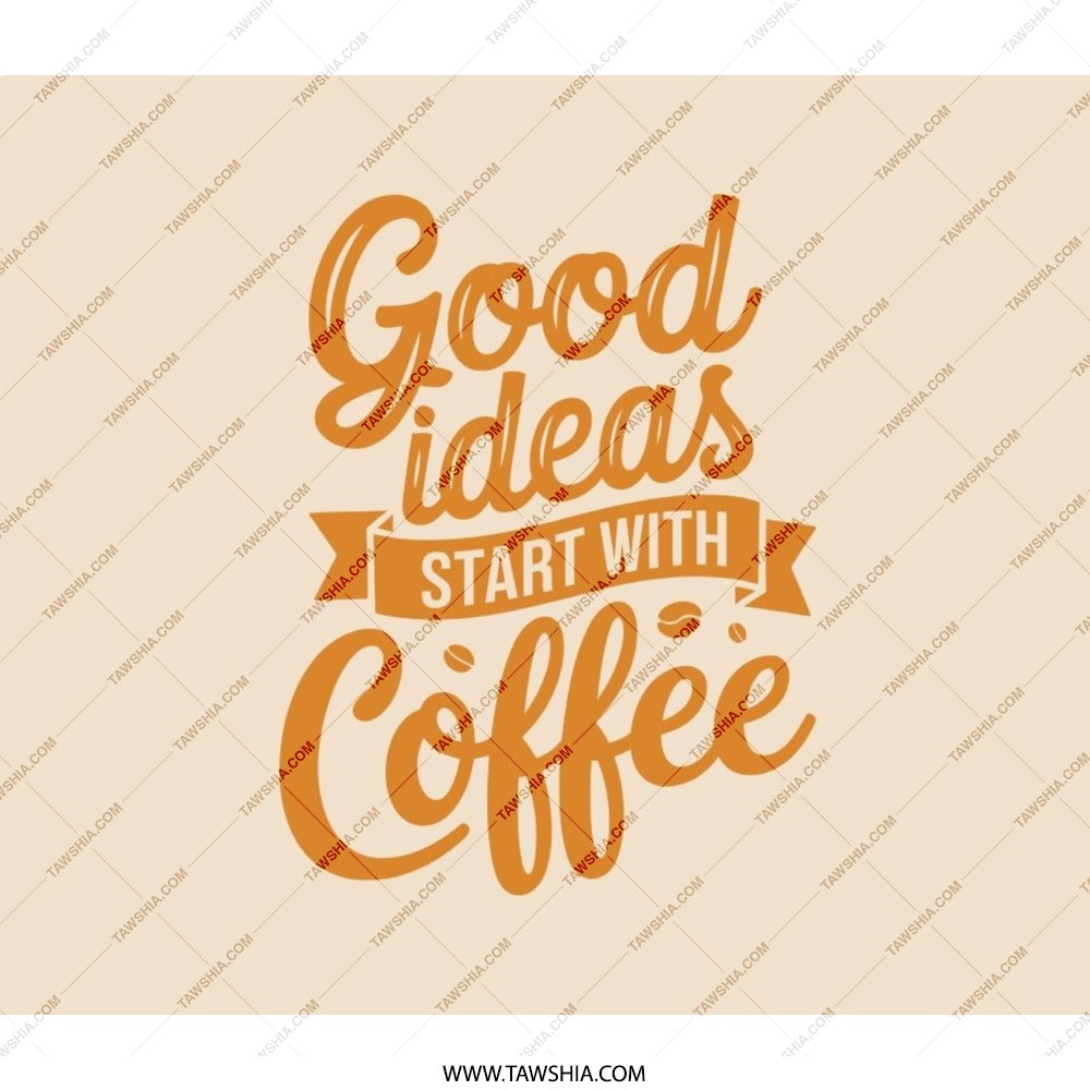 Good Ideas Start With Coffee Backpack, Book Bag, Students Backpack, Coffee Lover Gift, Teacher Backpack, Gift Idea, Everyday Carry - Tawshia
