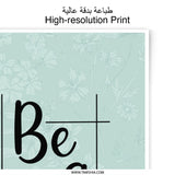 Be A Nice Human Photographic Prints, Inspirational Art, Floral Print, Motivational Wall Decor, Kind Quote Print, Home Decor - Tawshia