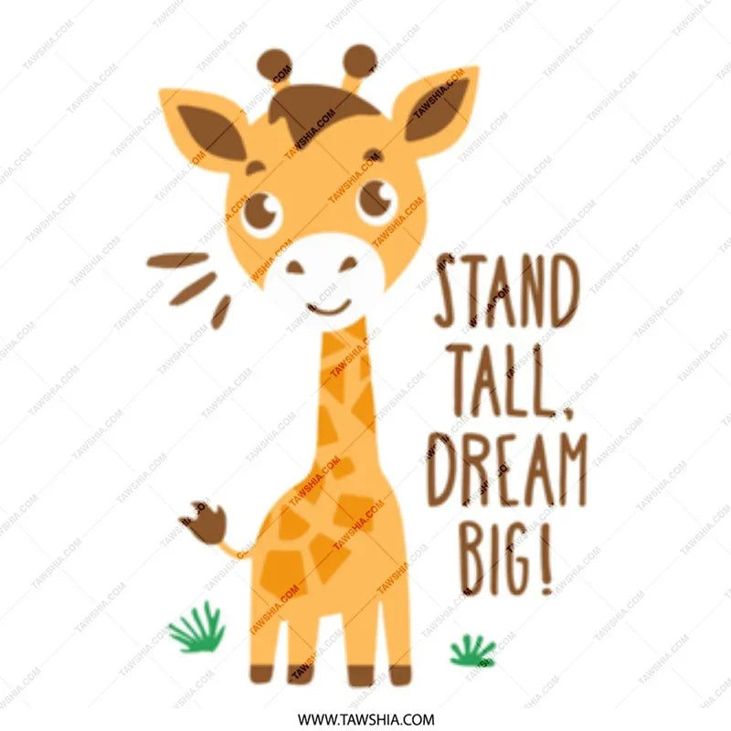 Stand Tall Dream Big Giraffe Art Decor product