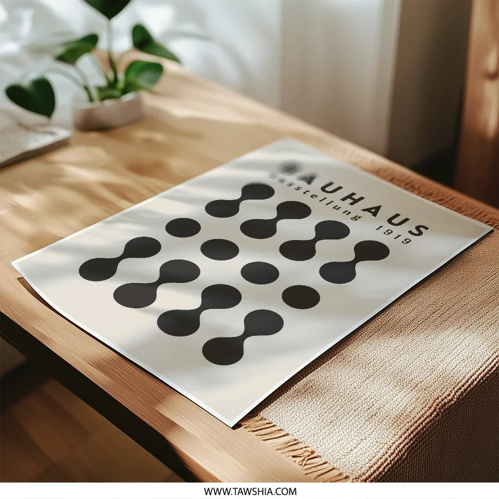 Bauhaus Ausstellung 1919 Photographic Print, Abstract Art Print, Geometric Wall Decor, Minimalist Poster, Modern Home Decor, Exhibition - Tawshia