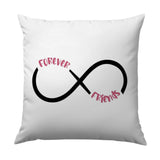 Forever Friends Infinity Symbol Throw Pillow, Best Friend Gift, Friendship Decor, Forever Friends Pillow, Home Decor Pillow - Tawshia
