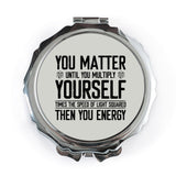 You Matter Pocket Mirror, Science Gift, Nerdy Gift, Funny Physics Gift, E mc2 Pocket Mirror, Student Gift, Energy Gift, Teacher Gift - Tawshia