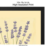 Lavender Wall Art, Floral Home Decor, Purple Flower Print, Botanical Illustration, Minimalist Art, Pottery Vase Design - Tawshia