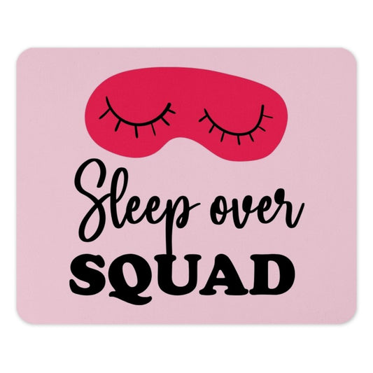 Sleepover Squad Mouse Pad, Girl Squad Gift, Pajama Party, Fun Office Decor, Trendy Workstation, Pink Aesthetic, Gift for Her, Cute Desk Mat - Tawshia