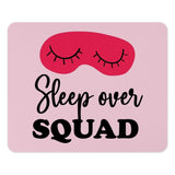 Sleepover Squad Mouse Pad, Girl Squad Gift, Pajama Party, Fun Office Decor, Trendy Workstation, Pink Aesthetic, Gift for Her, Cute Desk Mat - Tawshia