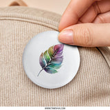 Colorful Leaf Pinback Button, Artistic Leaf Badge, Nature Inspired Button, Leaf Gift, Trendy Button, Unique Pinback, Leaf Lover Gift - Tawshia