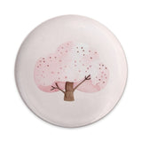 Pink Watercolor Tree Pinback Button, Floral Pin Badge, Pastel Aesthetic, Cute Plant Button, Nature Lover Gift, Botanical Accessory - Tawshia