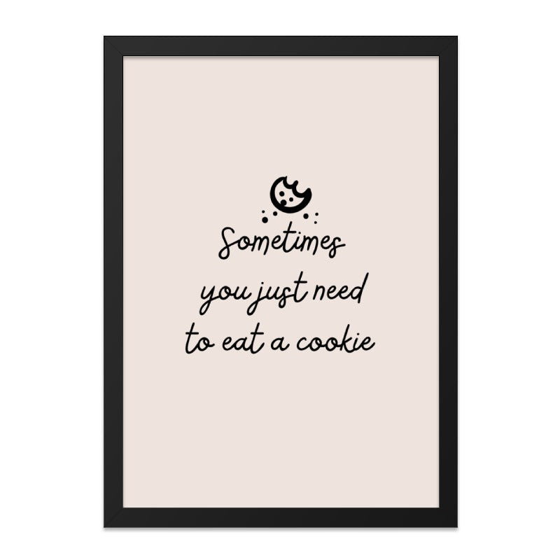 Eat A Cookie Wall Art, Funny Food Print, Kitchen Decor, Dessert Quote, Cute Home Decor, Treat Yourself Wall Decor, Sweet Tooth Art - Tawshia
