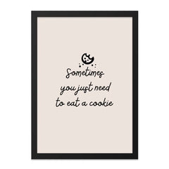 Eat A Cookie Wall Art, Funny Food Print, Kitchen Decor, Dessert Quote, Cute Home Decor, Treat Yourself Wall Decor, Sweet Tooth Art - Tawshia
