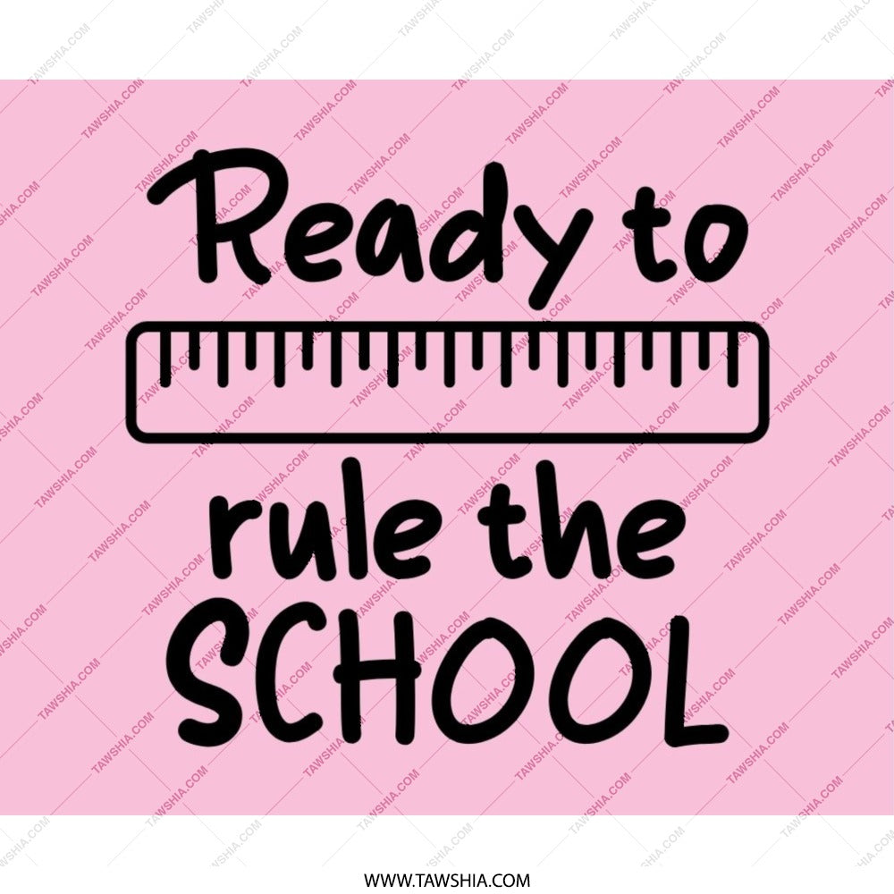 Back to School Mouse Pad, Ready to Rule the School, Pink Desk Accessory, Student Gift, Teacher Present, School Supplies, Office Decor - Tawshia