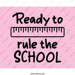 Back to School Mouse Pad, Ready to Rule the School, Pink Desk Accessory, Student Gift, Teacher Present, School Supplies, Office Decor - Tawshia