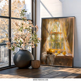 Lemon Still Life Wall Art, Window Art, Kitchen Wall Decor, Yellow Fruit Print, Sunlight Art, Fine Art Print, Summer Art, Home Decor - Tawshia