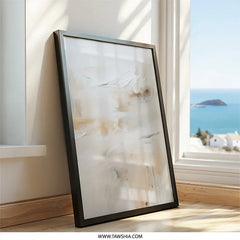 Abstract Neutral Wall Art, Beige Painting Print, Modern Textured Art, Minimalist Home Decor, Large Canvas Print, Contemporary Artwork - Tawshia